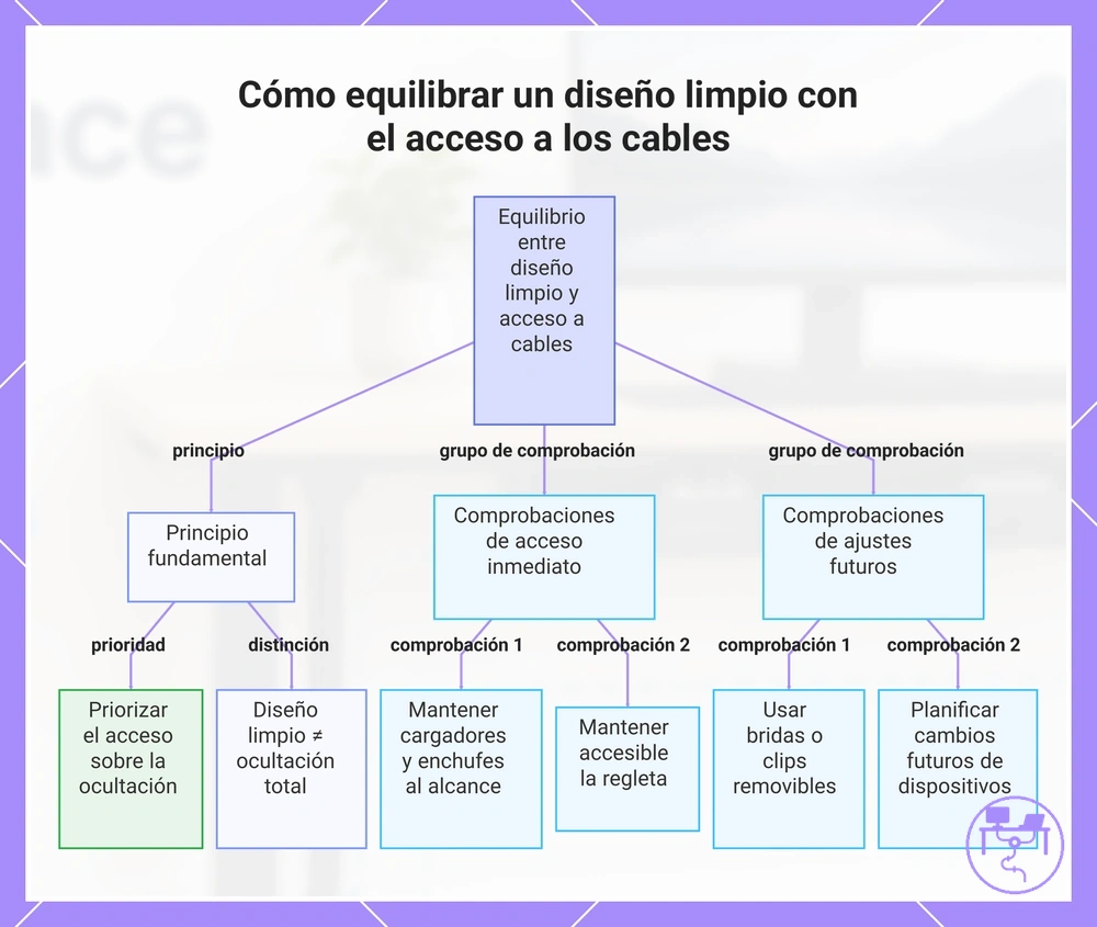 Cómo equilibrar un diseño limpio con el acceso a los cables