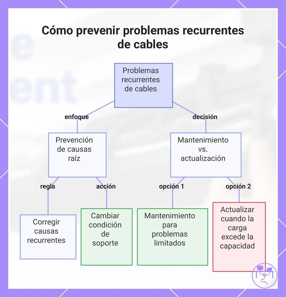 Cómo prevenir problemas recurrentes de cables