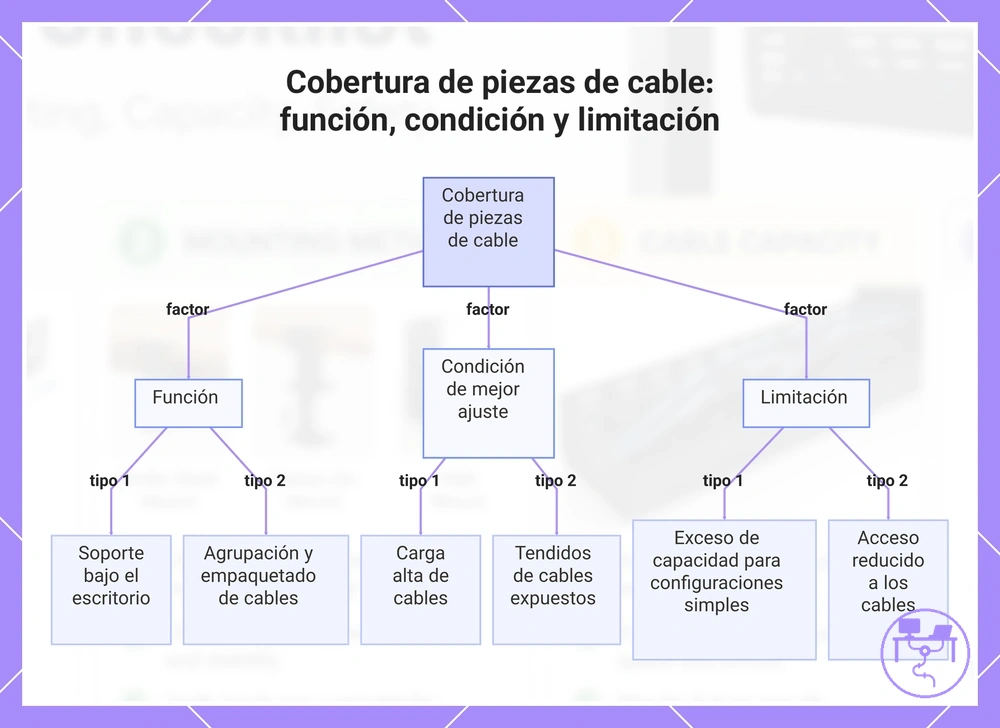 Cobertura de piezas de cable: función, condición y limitación