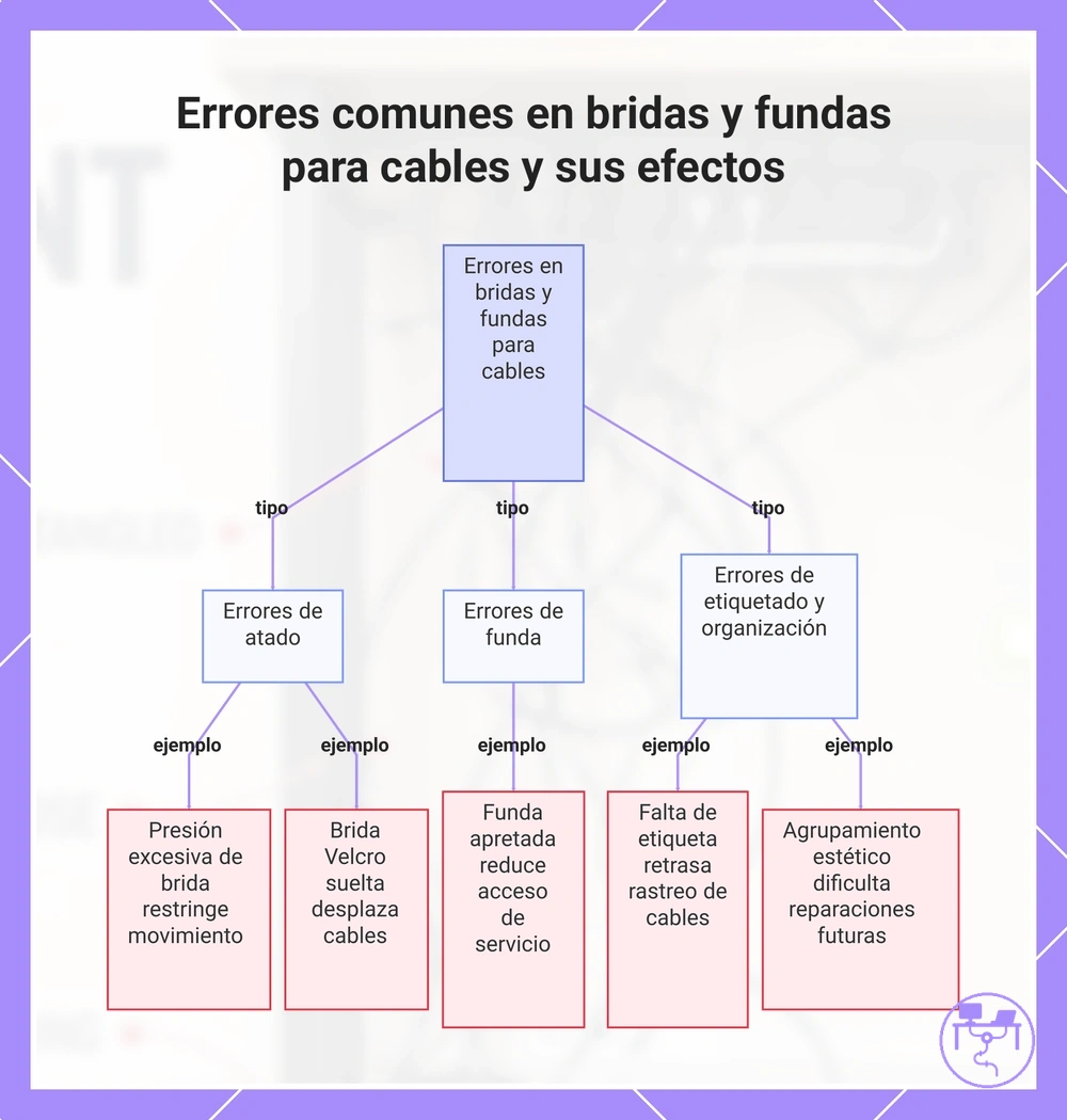 Errores comunes en bridas y fundas para cables y sus efectos