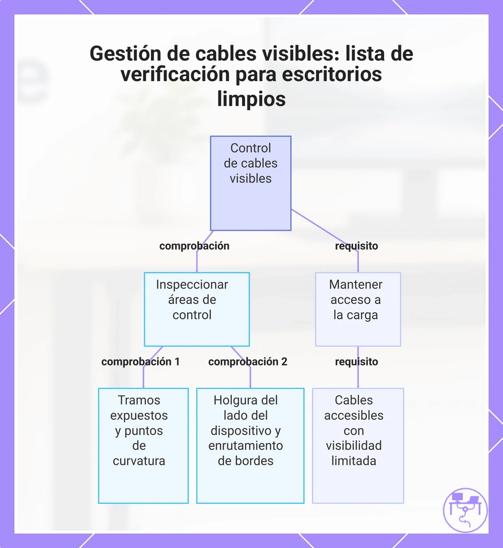 Gestión de cables visibles: lista de verificación para escritorios limpios