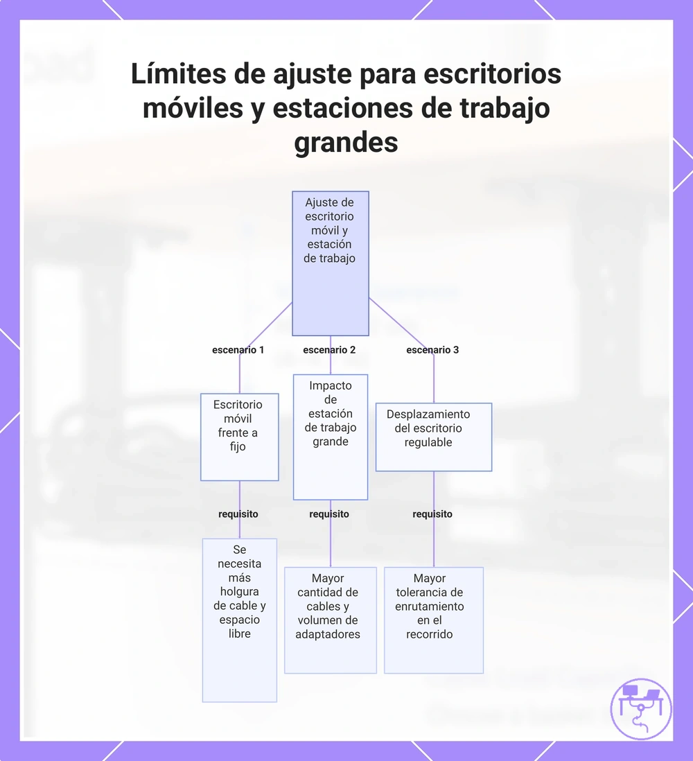 Límites de ajuste para escritorios móviles y estaciones de trabajo grandes