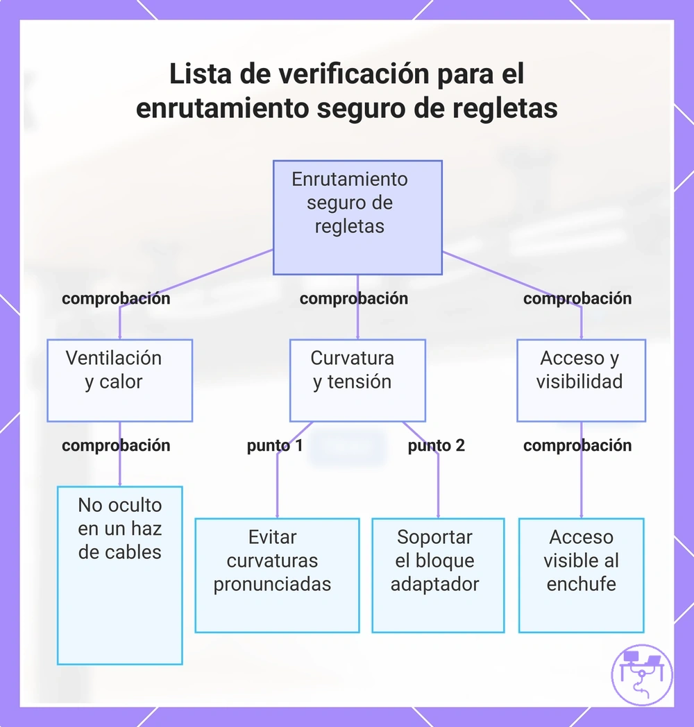 Lista de verificación para el enrutamiento seguro de regletas