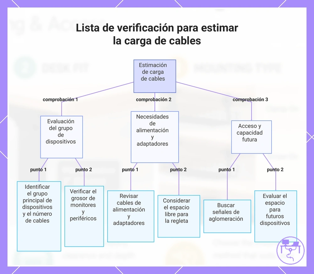 Lista de verificación para estimar la carga de cables