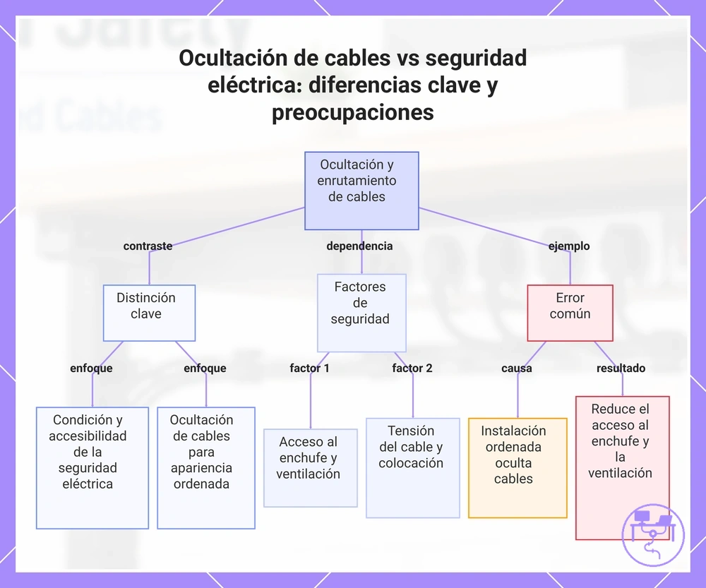 Ocultación de cables vs seguridad eléctrica: diferencias clave y preocupaciones