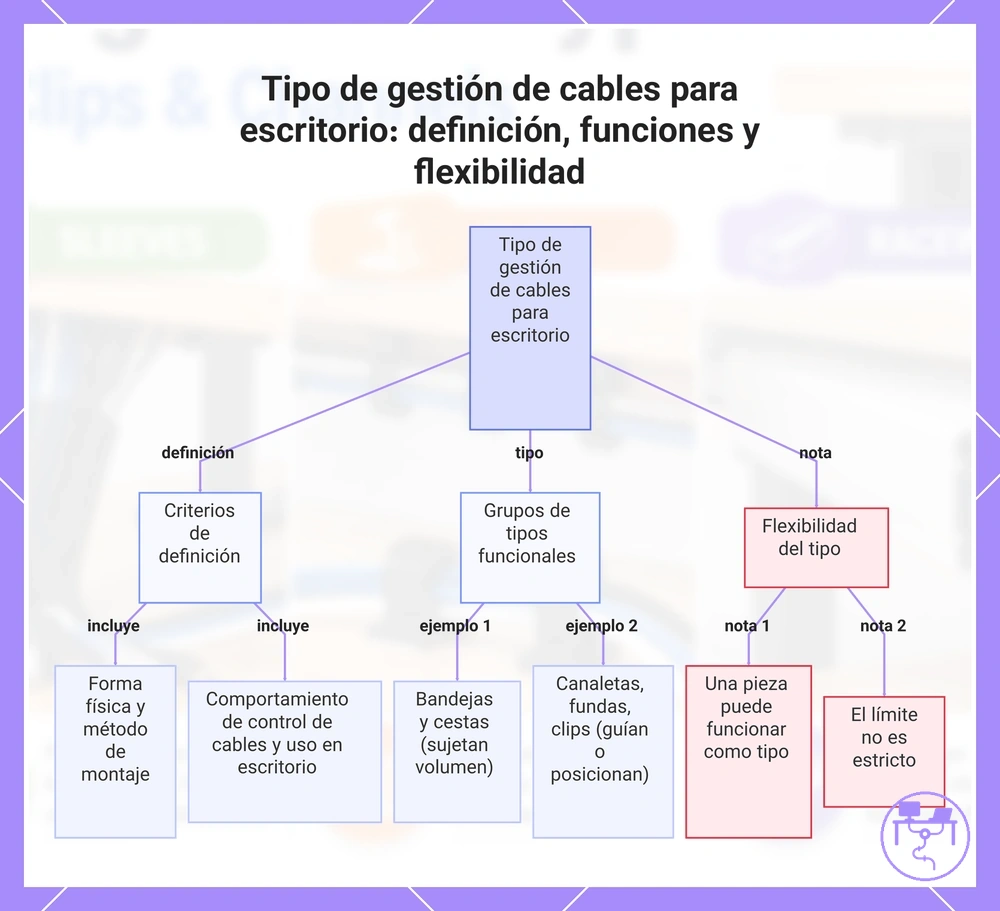 Tipo de gestión de cables para escritorio: definición, funciones y flexibilidad