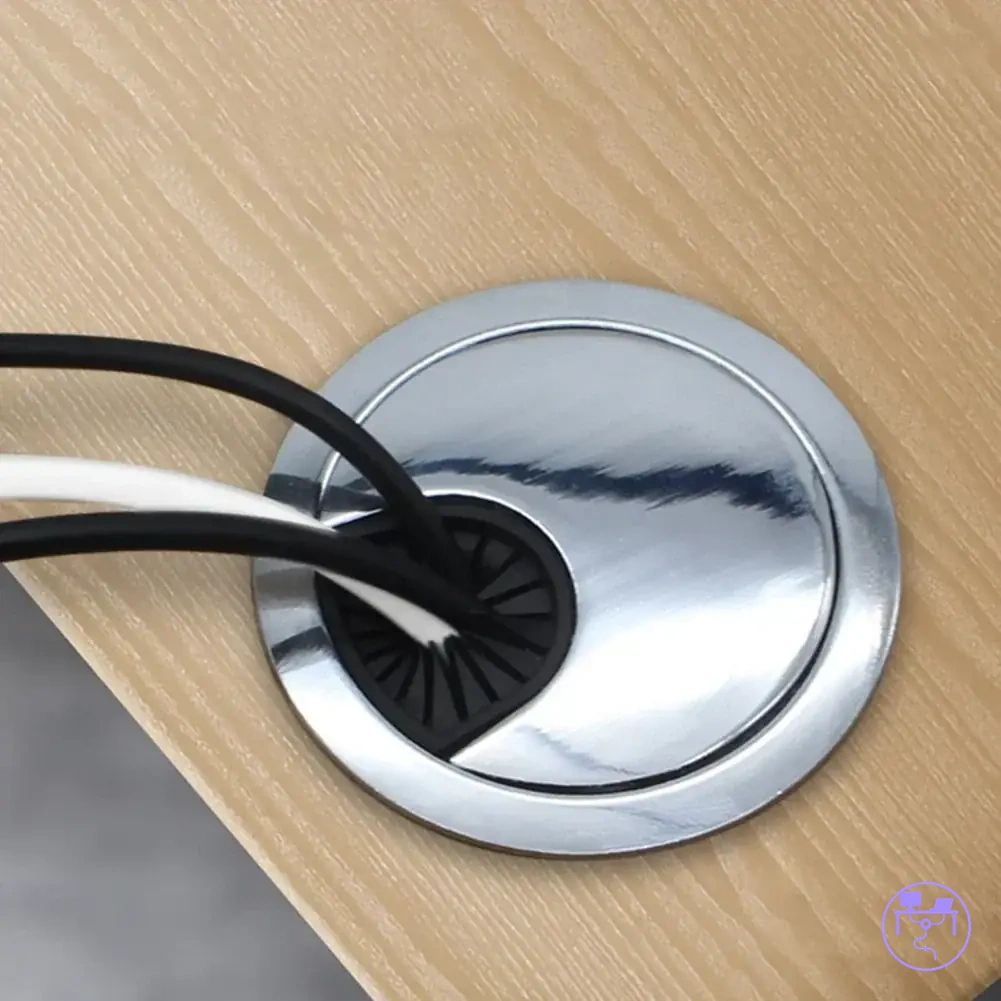 Passe-câble métallique de bureau pour faire passer les fils dans une surface de table