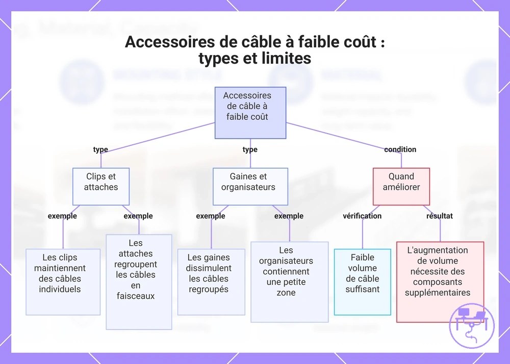 Accessoires de câble à faible coût : types et limites