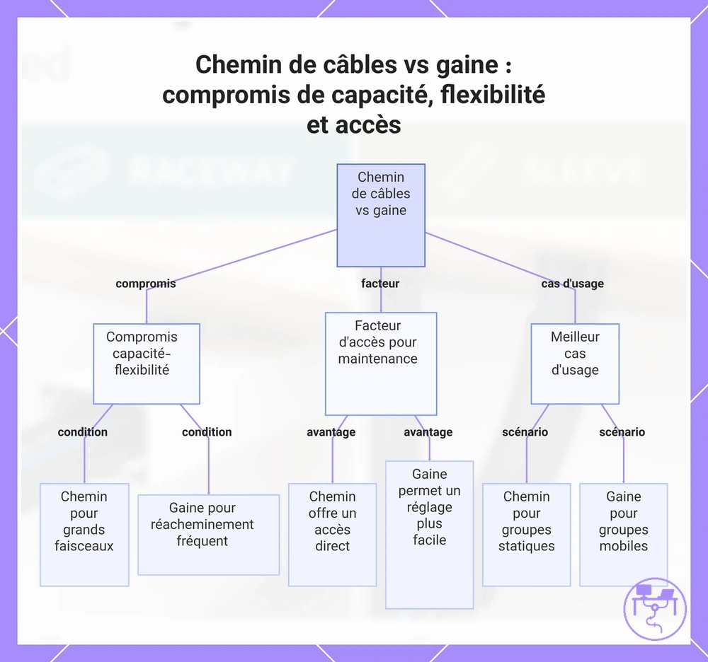 Chemin de câbles vs gaine : compromis de capacité, flexibilité et accès