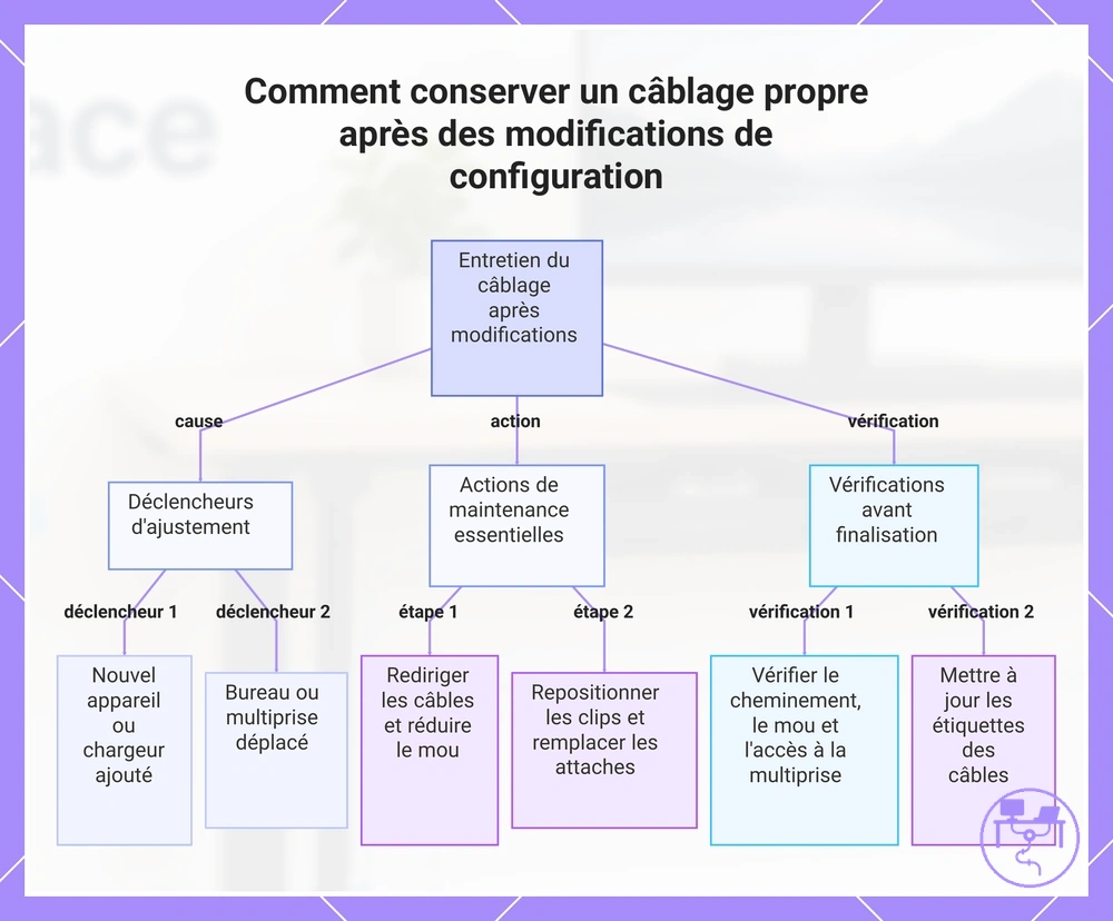 Comment conserver un câblage propre après des modifications de configuration
