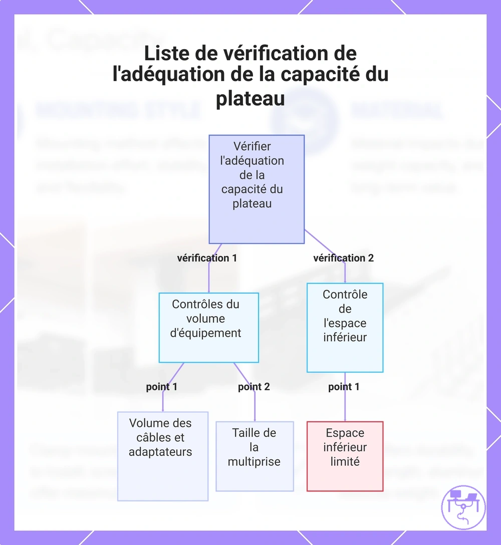 Liste de vérification de l'adéquation de la capacité du plateau