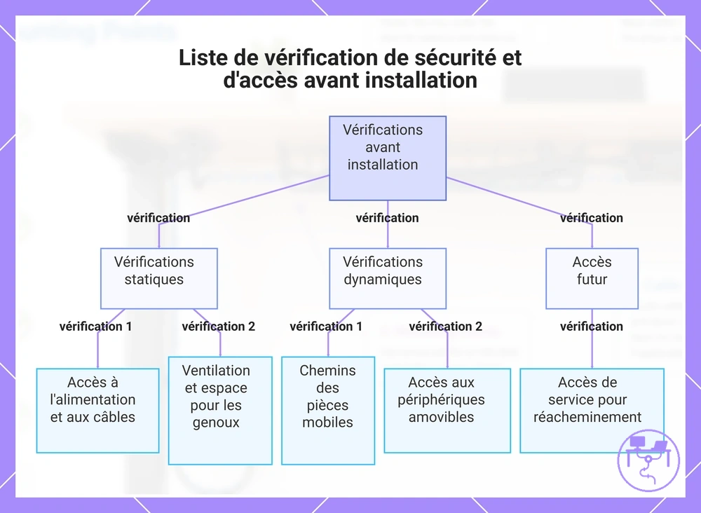 Liste de vérification de sécurité et d'accès avant installation