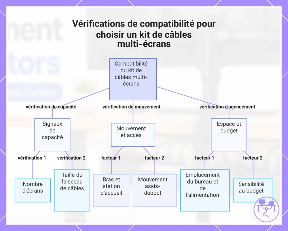 Vérifications de compatibilité pour choisir un kit de câbles multi-écrans