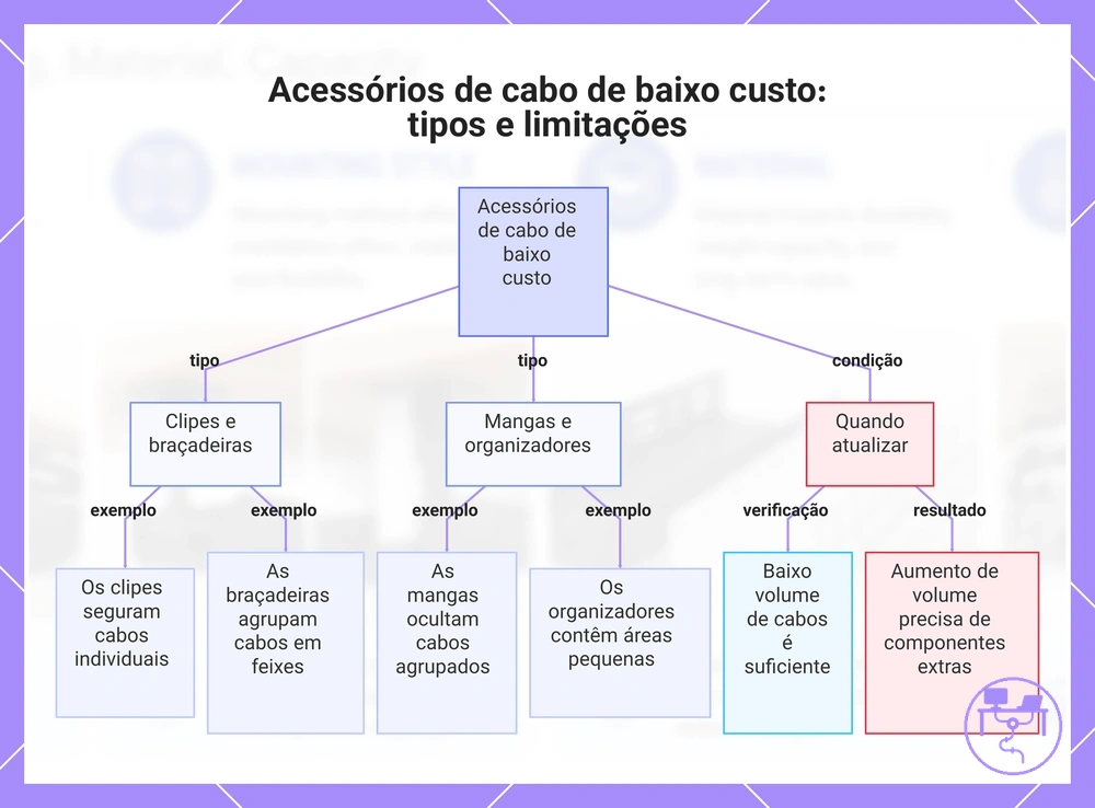 Acessórios de cabo de baixo custo: tipos e limitações