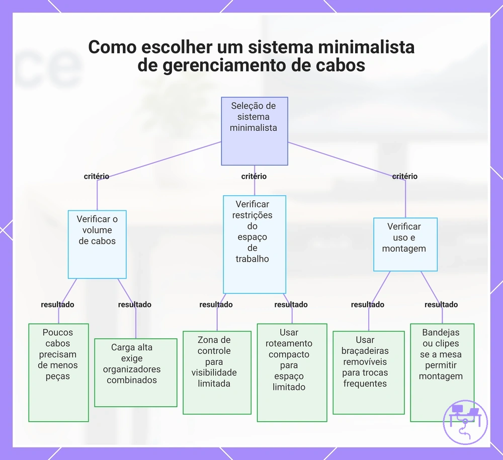 Como escolher um sistema minimalista de gerenciamento de cabos