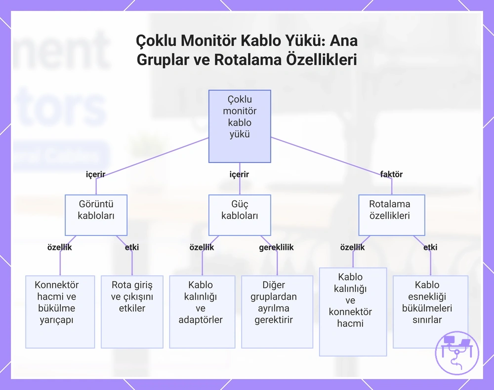 Çoklu Monitör Kablo Yükü: Ana Gruplar ve Rotalama Özellikleri