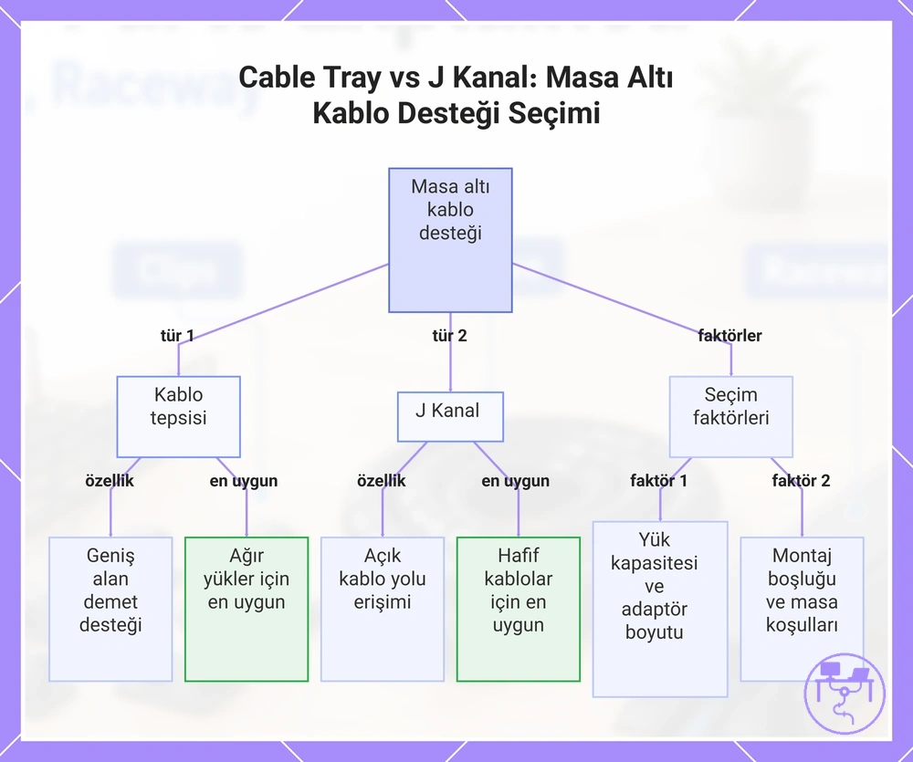 Cable Tray vs J Kanal: Masa Altı Kablo Desteği Seçimi
