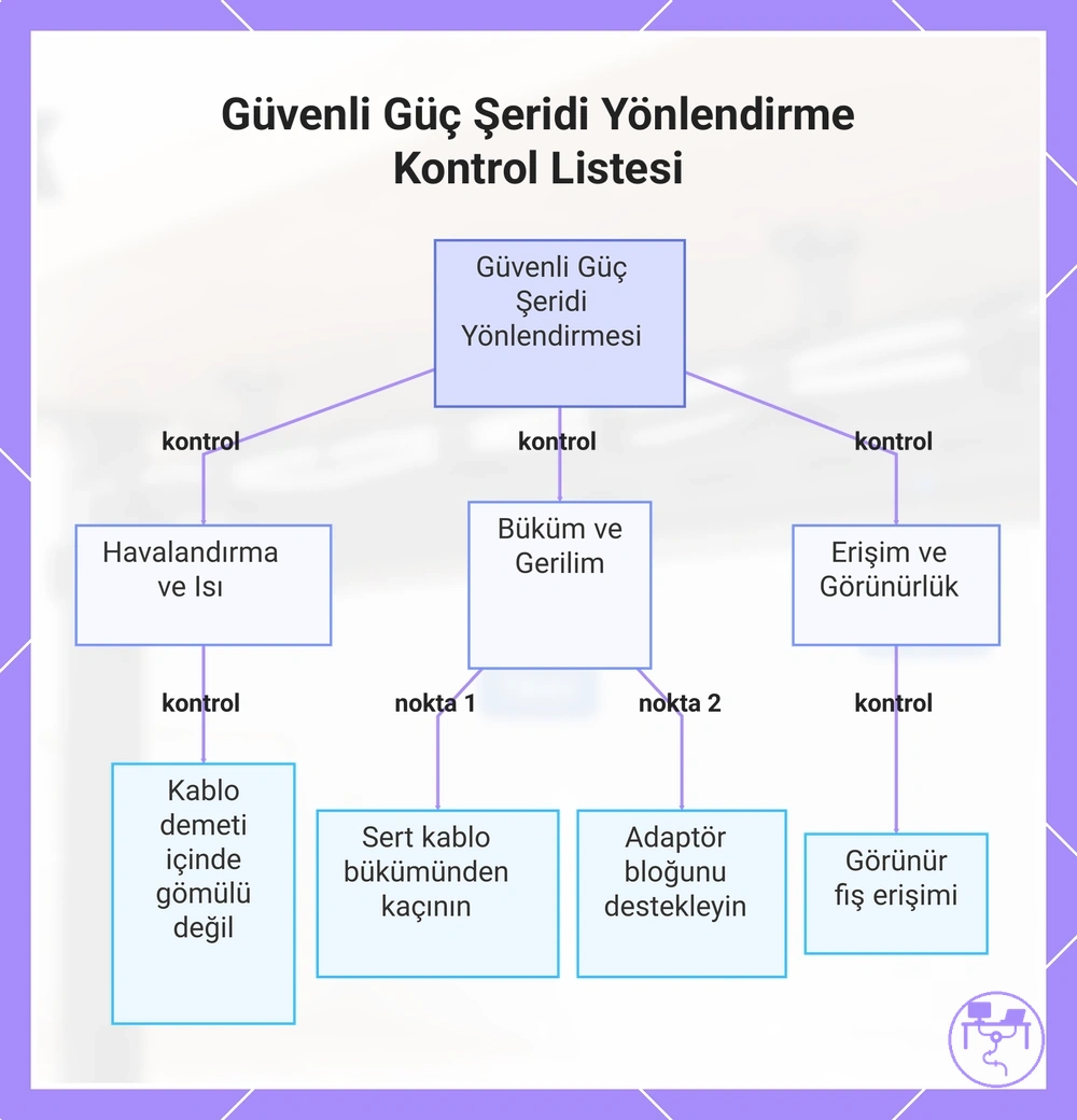 Güvenli Güç Şeridi Yönlendirme Kontrol Listesi