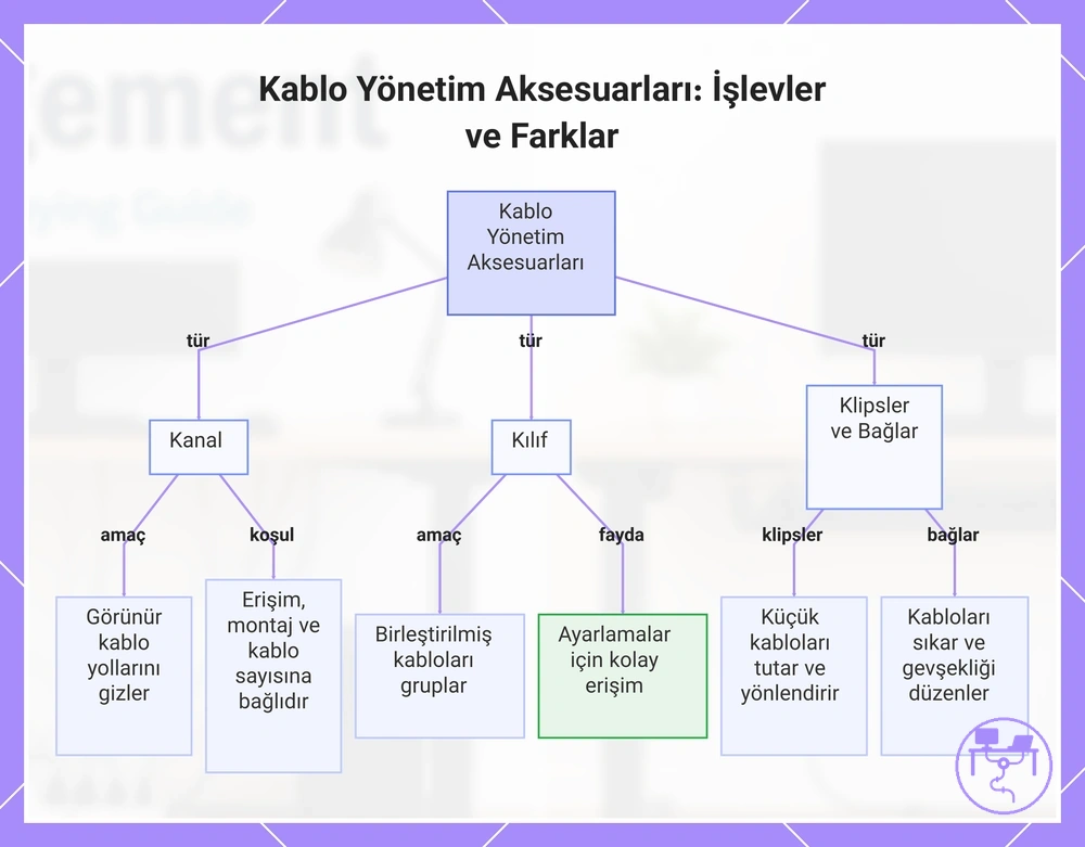 Kablo Yönetim Aksesuarları: İşlevler ve Farklar
