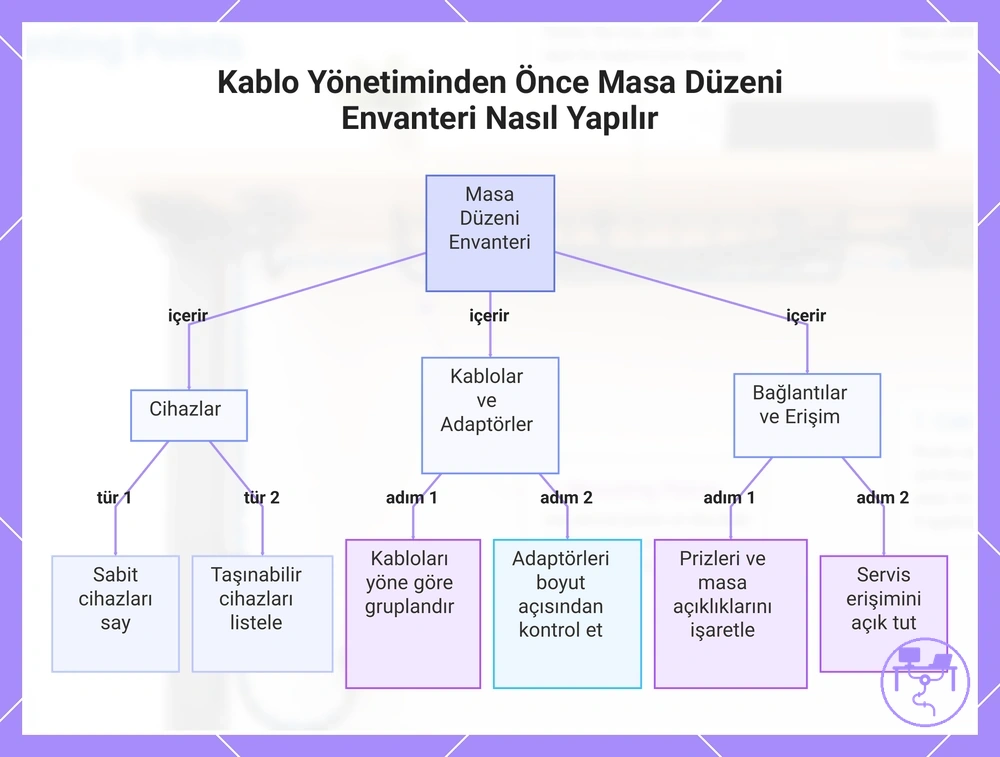 Kablo Yönetiminden Önce Masa Düzeni Envanteri Nasıl Yapılır