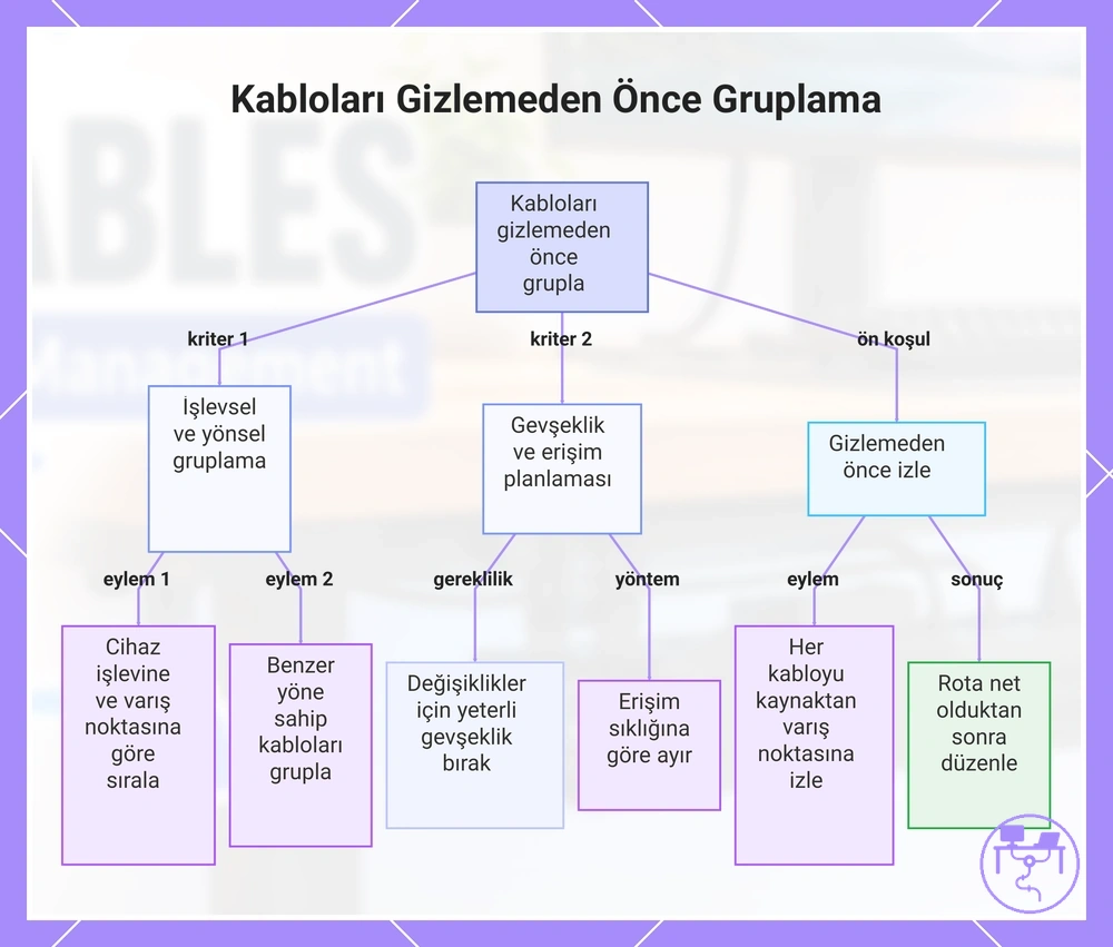 Kabloları Gizlemeden Önce Gruplama