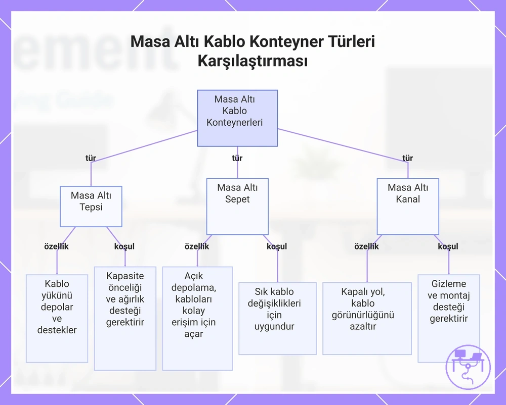 Masa Altı Kablo Konteyner Türleri Karşılaştırması