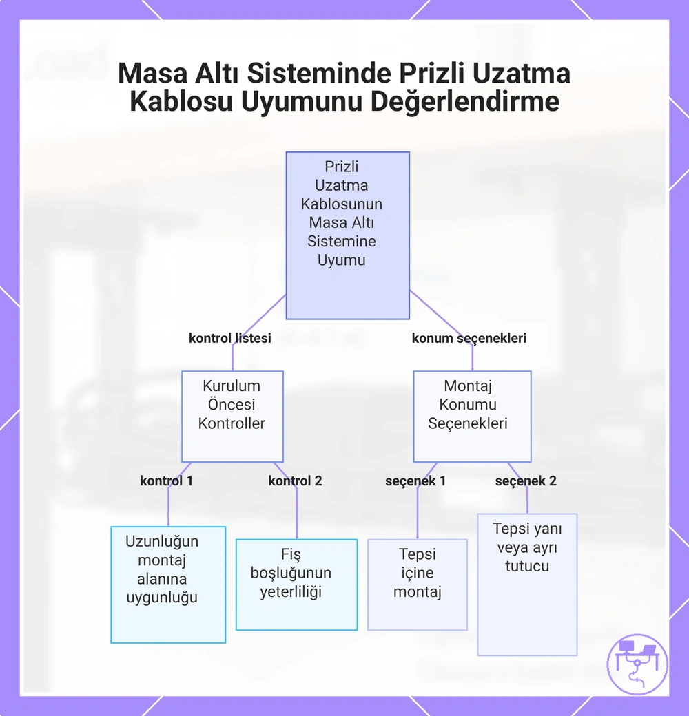 Masa Altı Sisteminde Prizli Uzatma Kablosu Uyumunu Değerlendirme