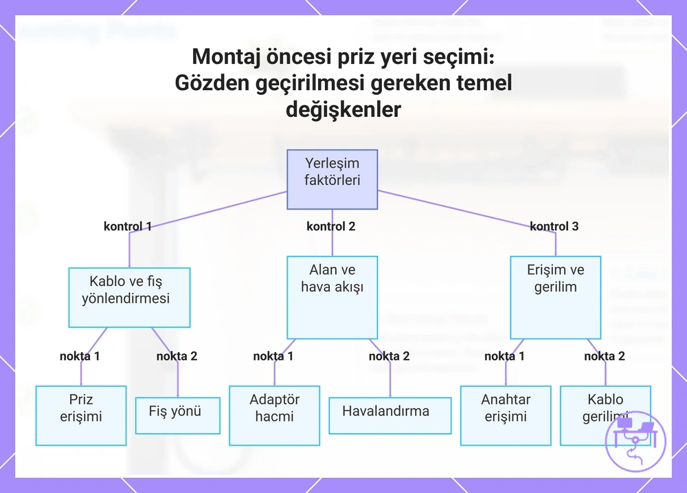 Montaj öncesi priz yeri seçimi: Gözden geçirilmesi gereken temel değişkenler