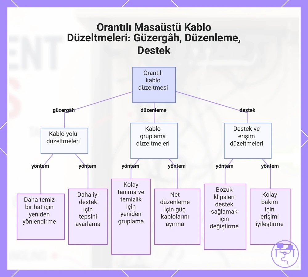 Orantılı Masaüstü Kablo Düzeltmeleri: Güzergâh, Düzenleme, Destek